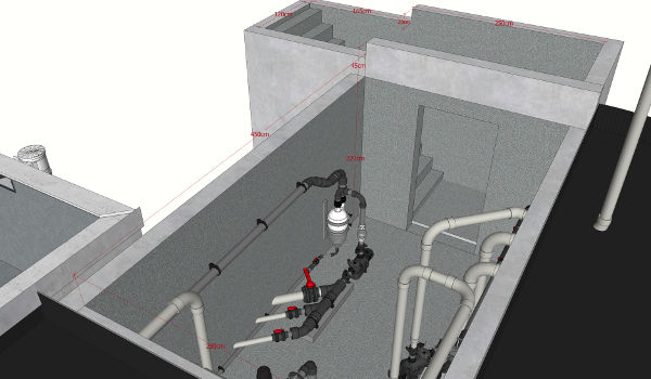 filtration bassin sur mesure en 3D