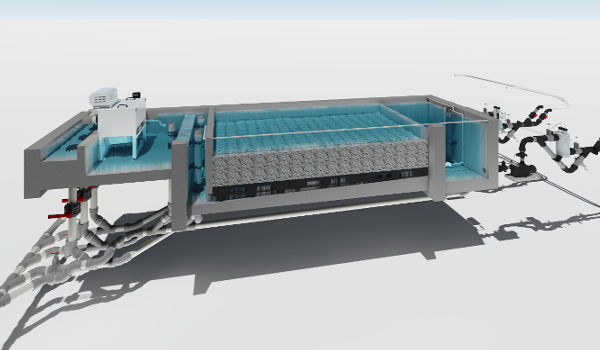 filtration bassin sur mesure en 3D