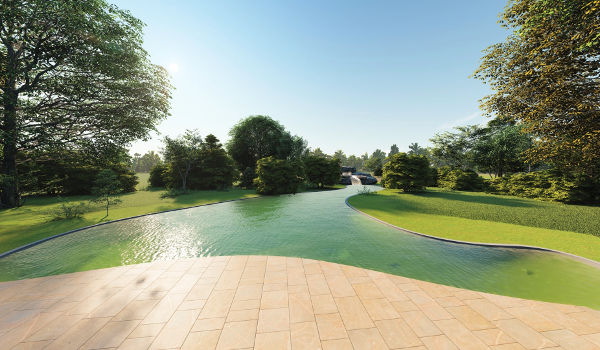 bassin de jardin en 3D
