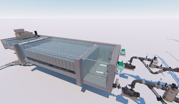 filtration bassin sur mesure en 3D